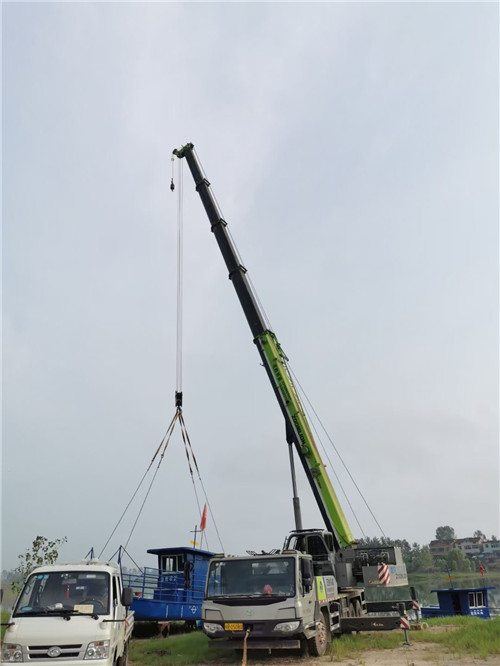 玉田县桥梁建设吊装案例